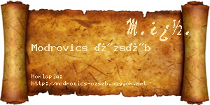 Modrovics Özséb névjegykártya